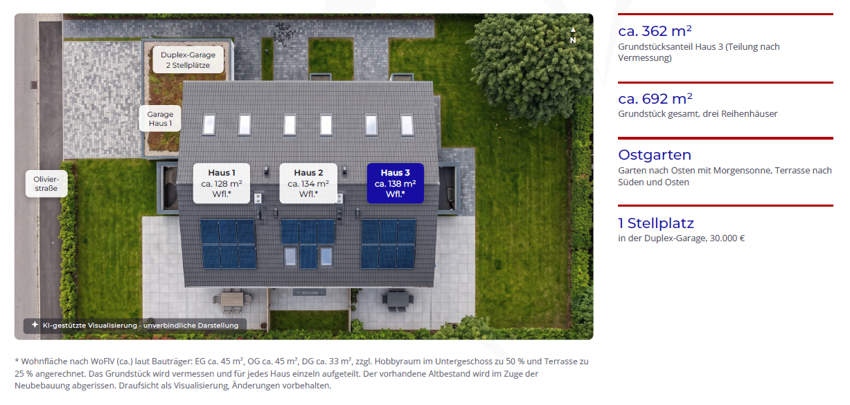 Drohnenansicht Reihenendhaus M�nchen / Solln