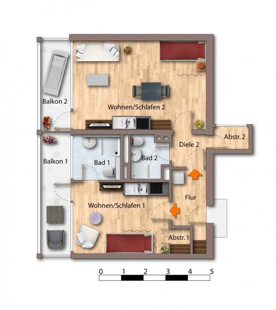 Grundriss Etagenwohnung M�nchen