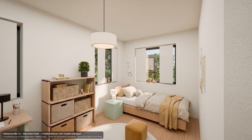 Innenansicht Kinderzimmer Reihenhaus M�nchen / Solln