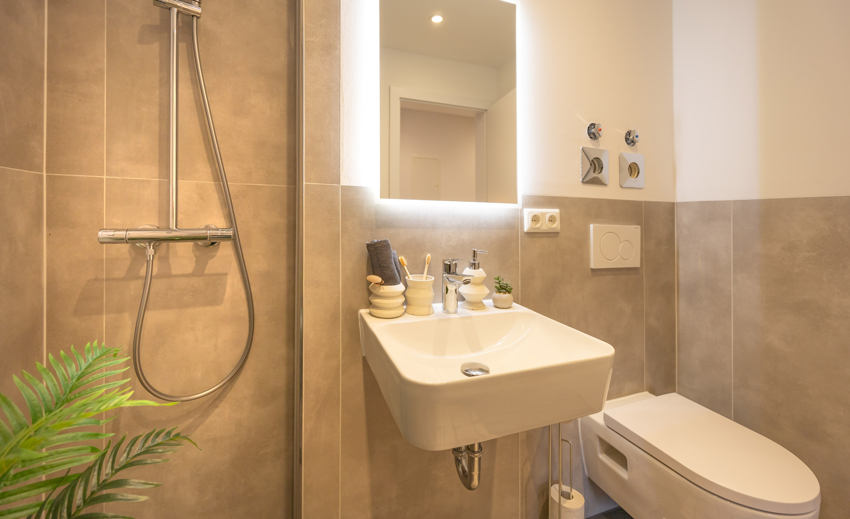 Bad mit Dusche Etagenwohnung M�nchen